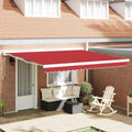 Vidaxl vervangingsdoek voor zonnescherm rood 380 x 295 cm polyester