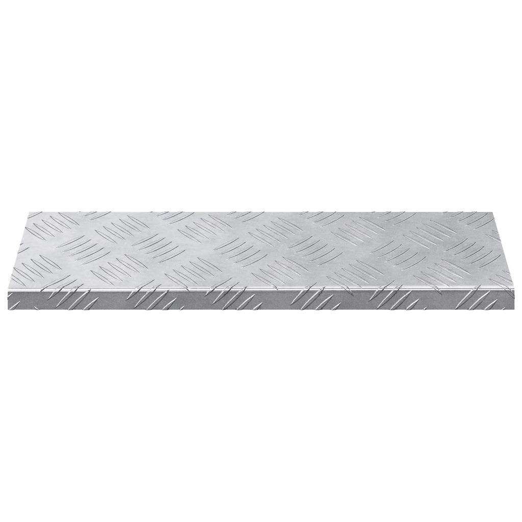 Vidaxl trap tread rechthoekig 5 pcs zilver 60 x 18 cm aluminium