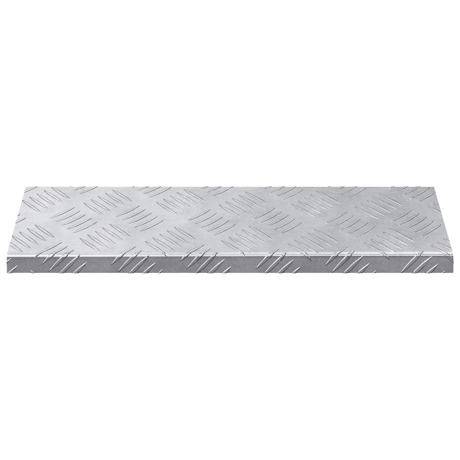 Vidaxl trap tread rechthoekig 15 pcs zilver 60 x 18 cm aluminium