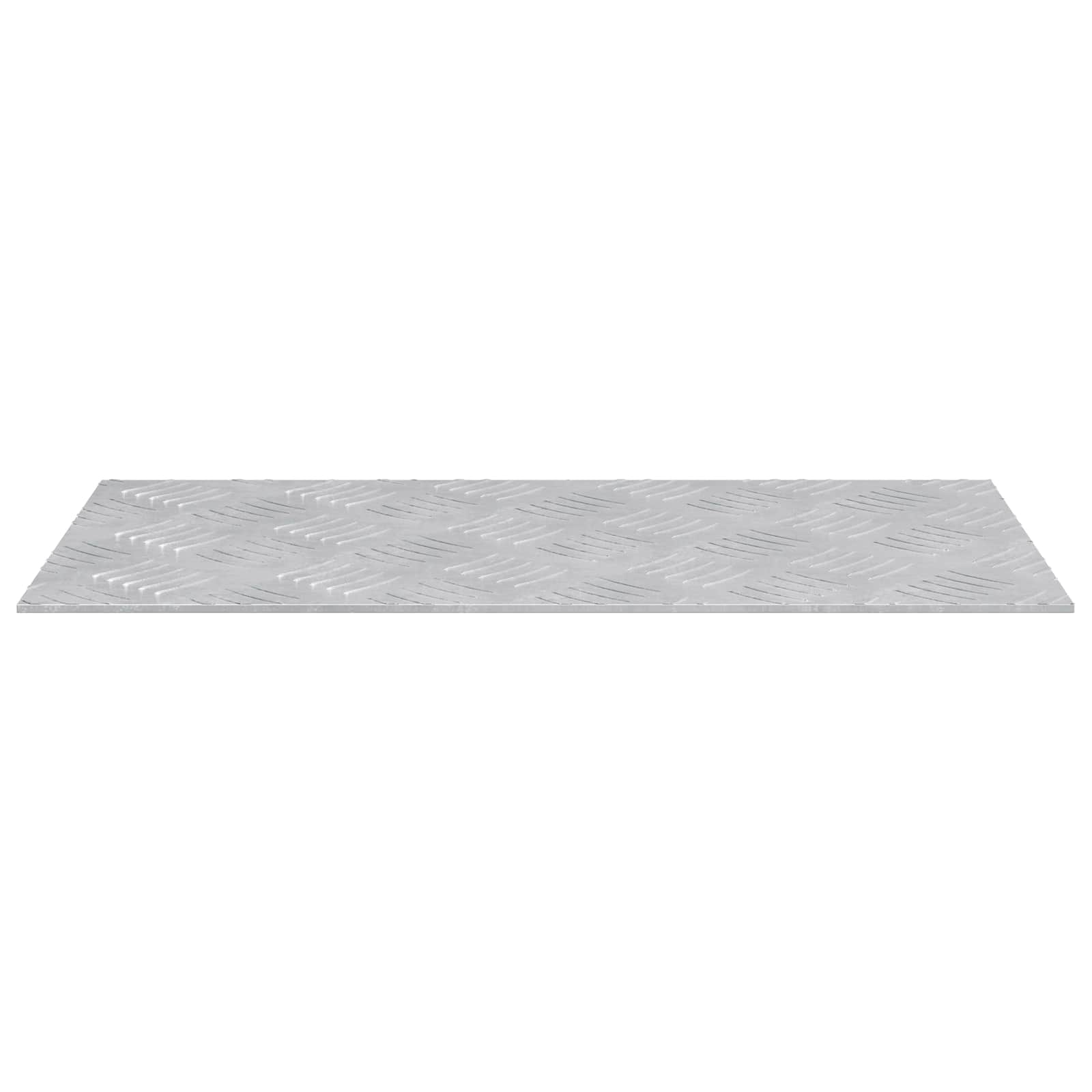 Vidaxl trap tread rechthoekig 4 pcs zilver 50 x 25 cm aluminium