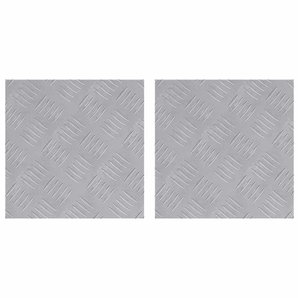 Vidaxl trapmatten 2 st 30 x 30 cm zilver aluminium vierkant