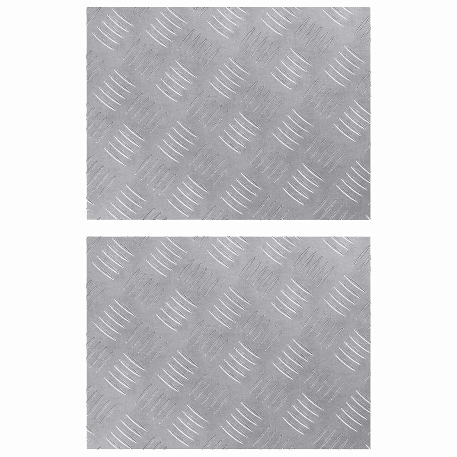 Vidaxl trap tread rechthoekig 2 pcs zilver 40 x 30 cm aluminium