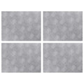 Vidaxl trap tread rechthoekig 4 pcs zilver 40 x 30 cm aluminium