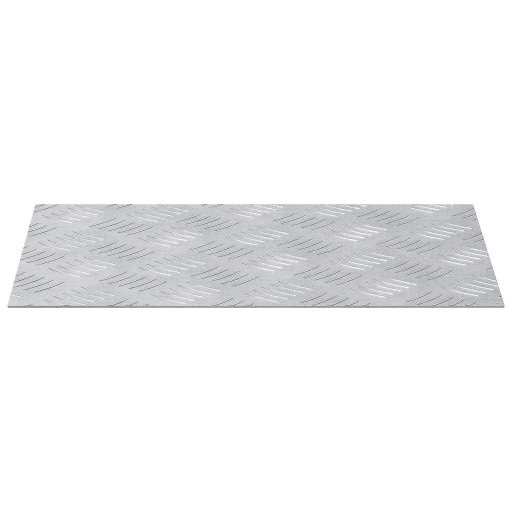 Vidaxl trap tread rechthoekig 2 pcs zilver 40 x 30 cm aluminium