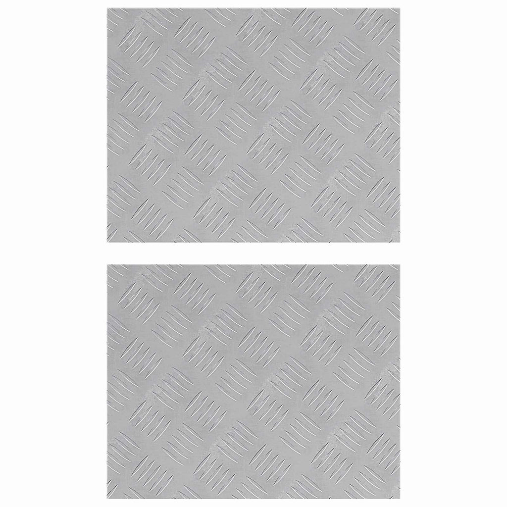 Vidaxl trap tread rechthoekig 2 pcs zilver 50 x 40 cm aluminium
