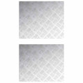 Vidaxl trap tread rechthoekig 2 pcs zilver 60 x 50 cm aluminium