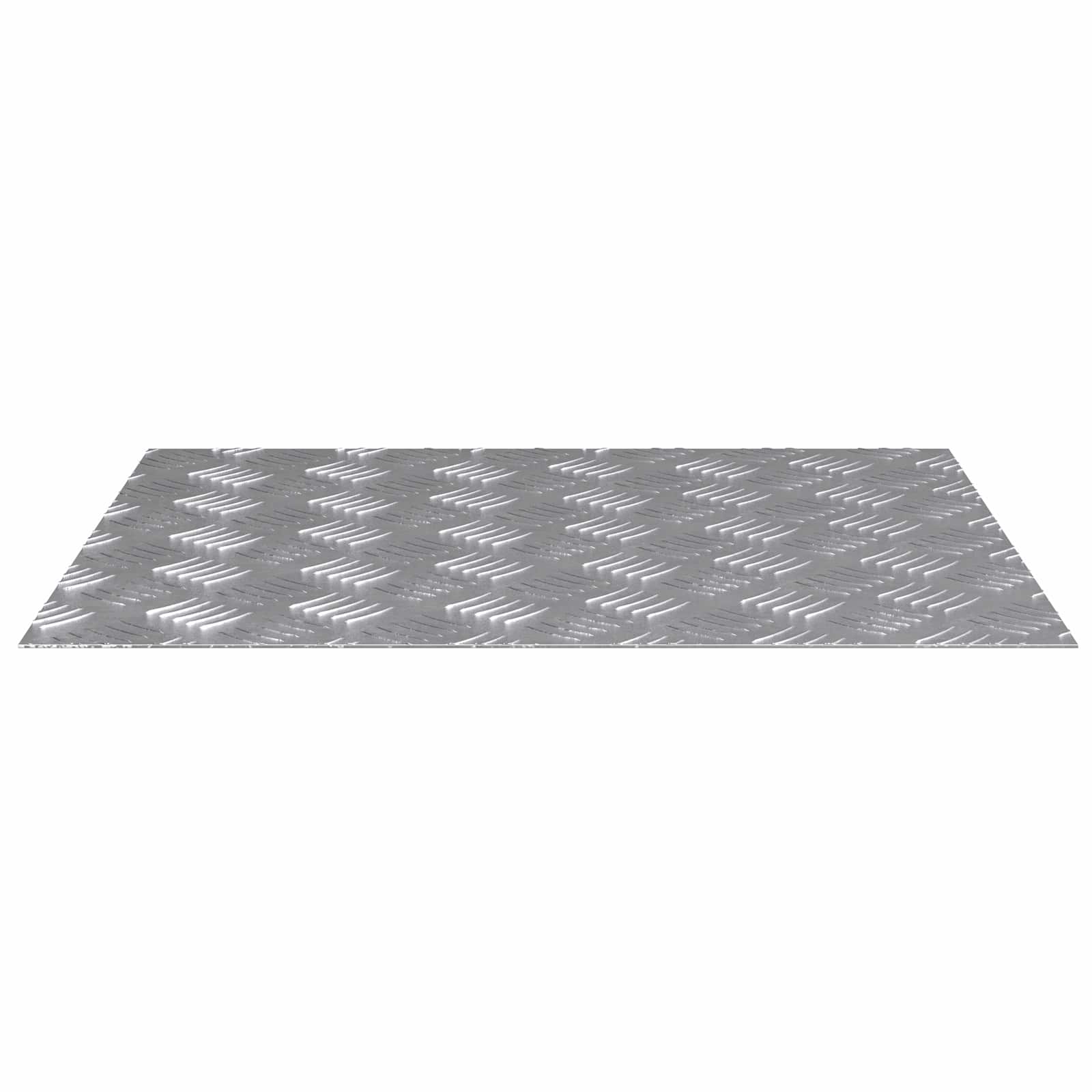Vidaxl trap tread rechthoekig 4 pcs zilver 60 x 50 cm aluminium