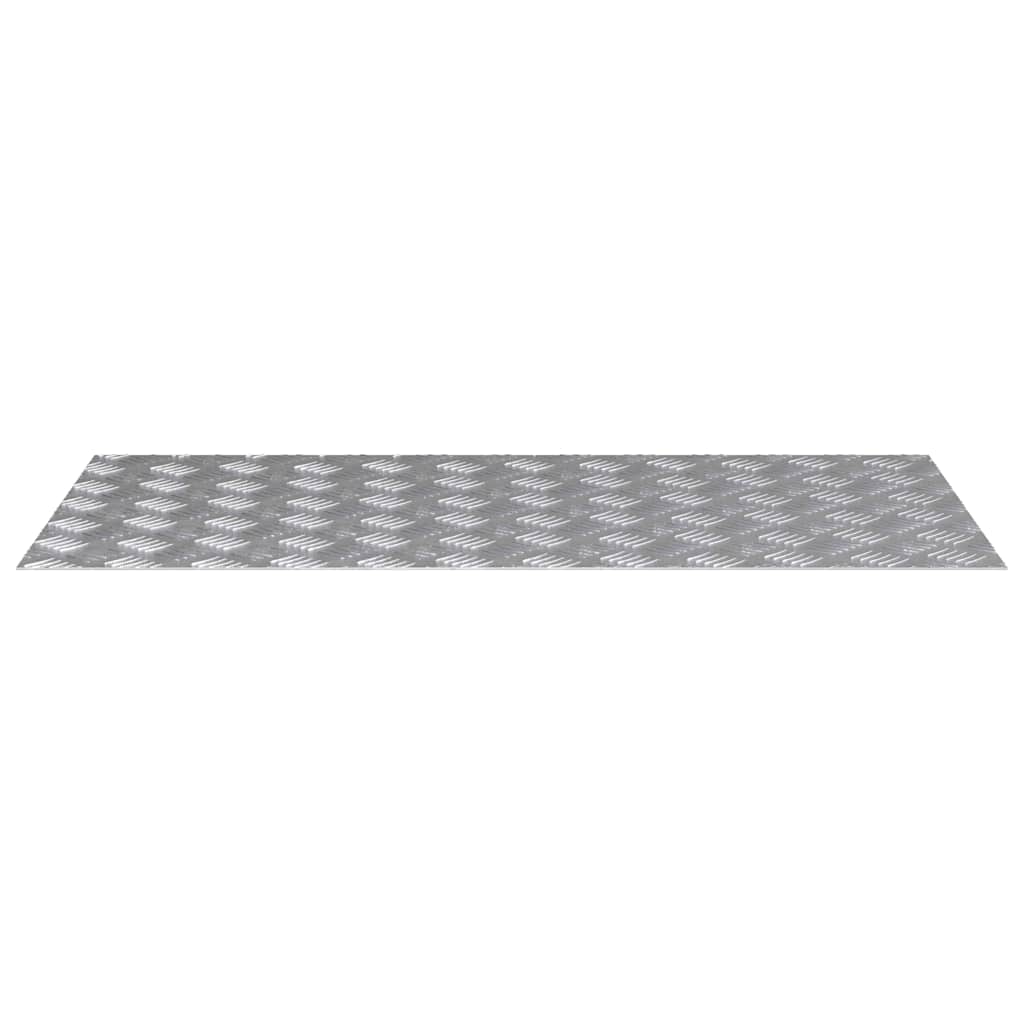 Vidaxl trap tread rechthoekig 4 pcs zilver 100 x 50 cm aluminium