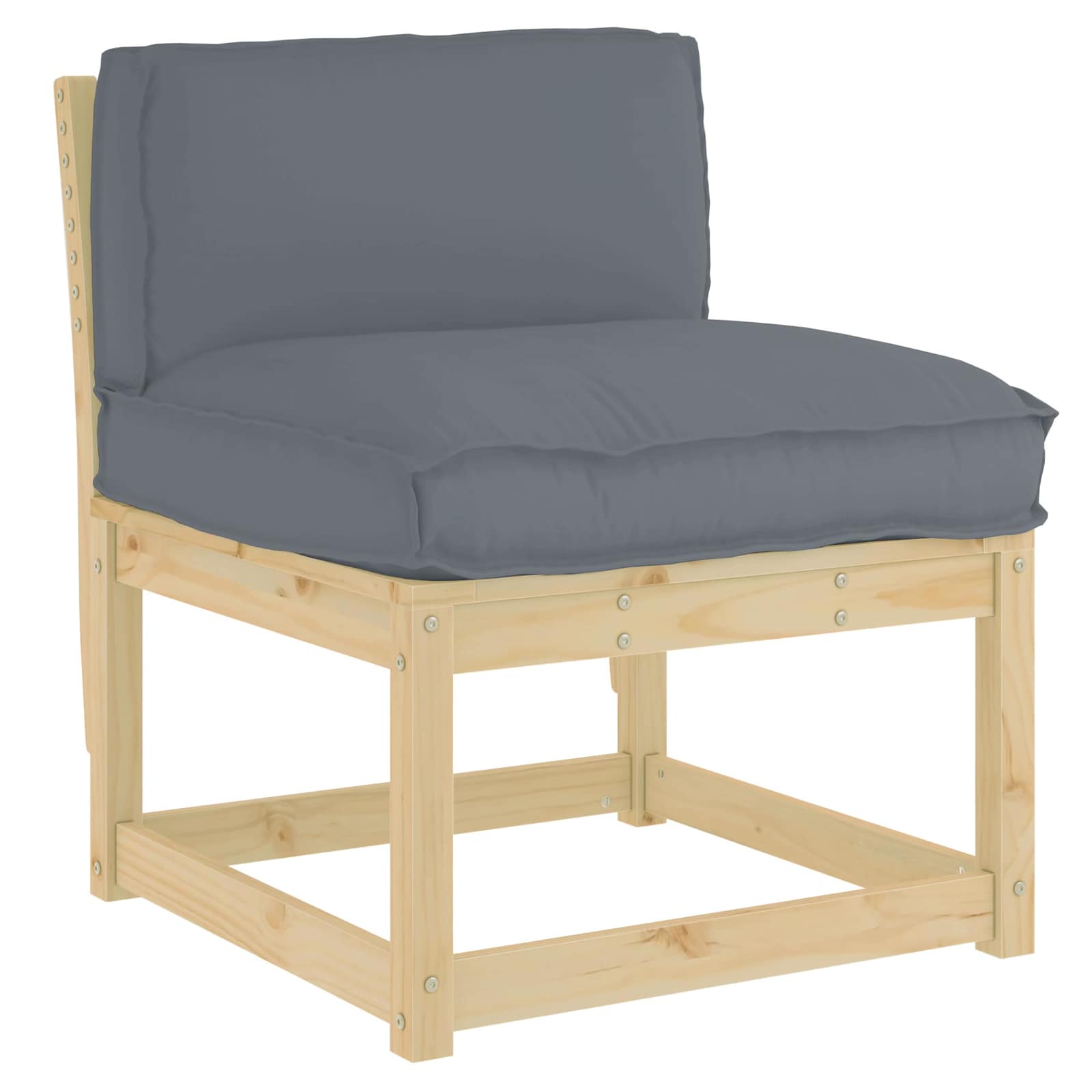Vidaxl kussen antraciet 70 x 40 x 12 cm oxford stof
