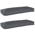 Vidaxl pallet kussen set 2 pcs antraciet 100 x 40 x 8 cm oxford stof