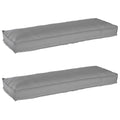 Vidaxl pallet kussen set 2 pcs grijs 120 x 40 x 8 cm oxford stof