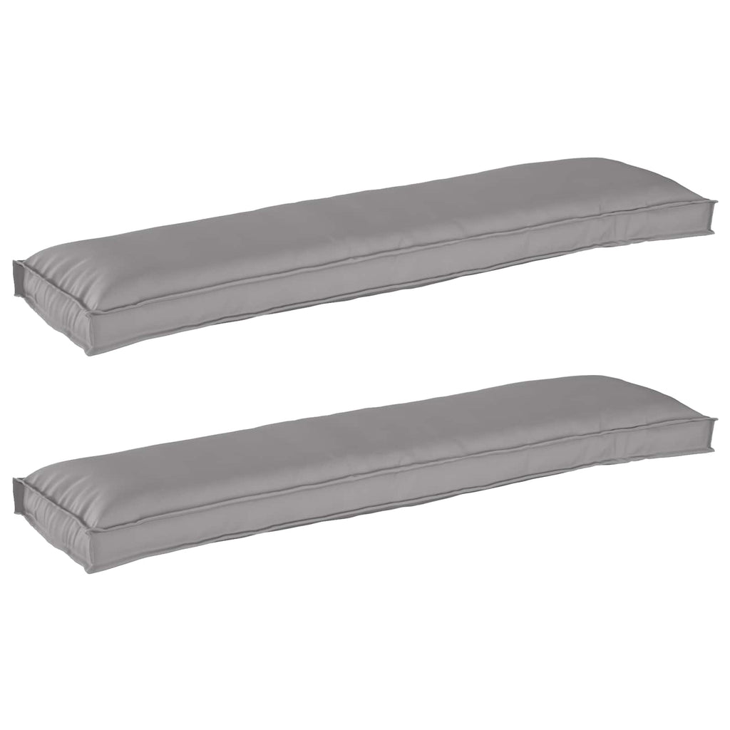 Vidaxl pallet kussen set 2 pcs grijs 150 x 40 x 8 cm oxford stof