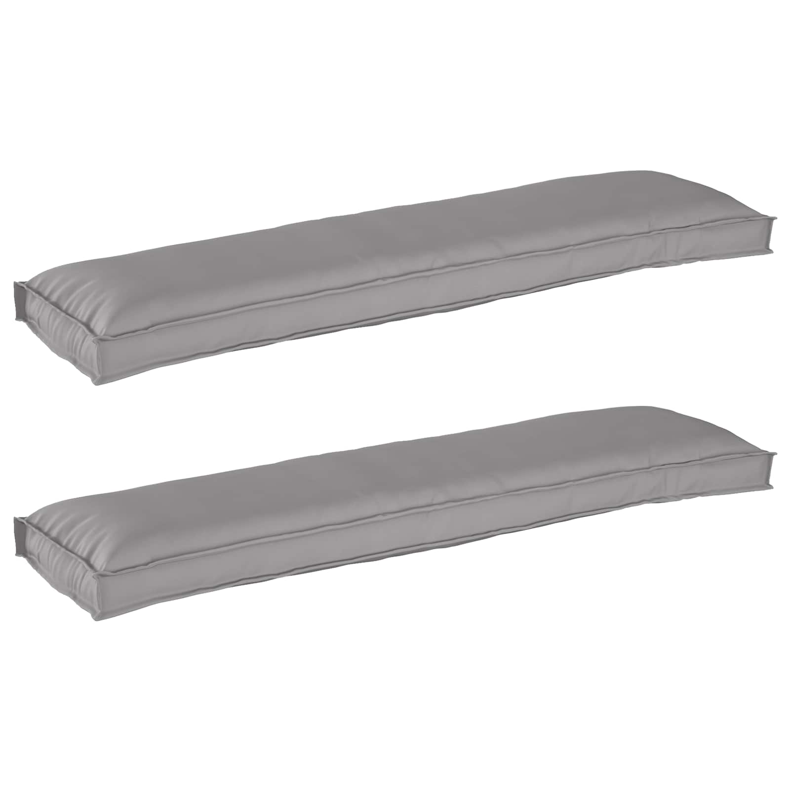 Vidaxl pallet kussen set 2 pcs grijs 150 x 40 x 8 cm oxford stof