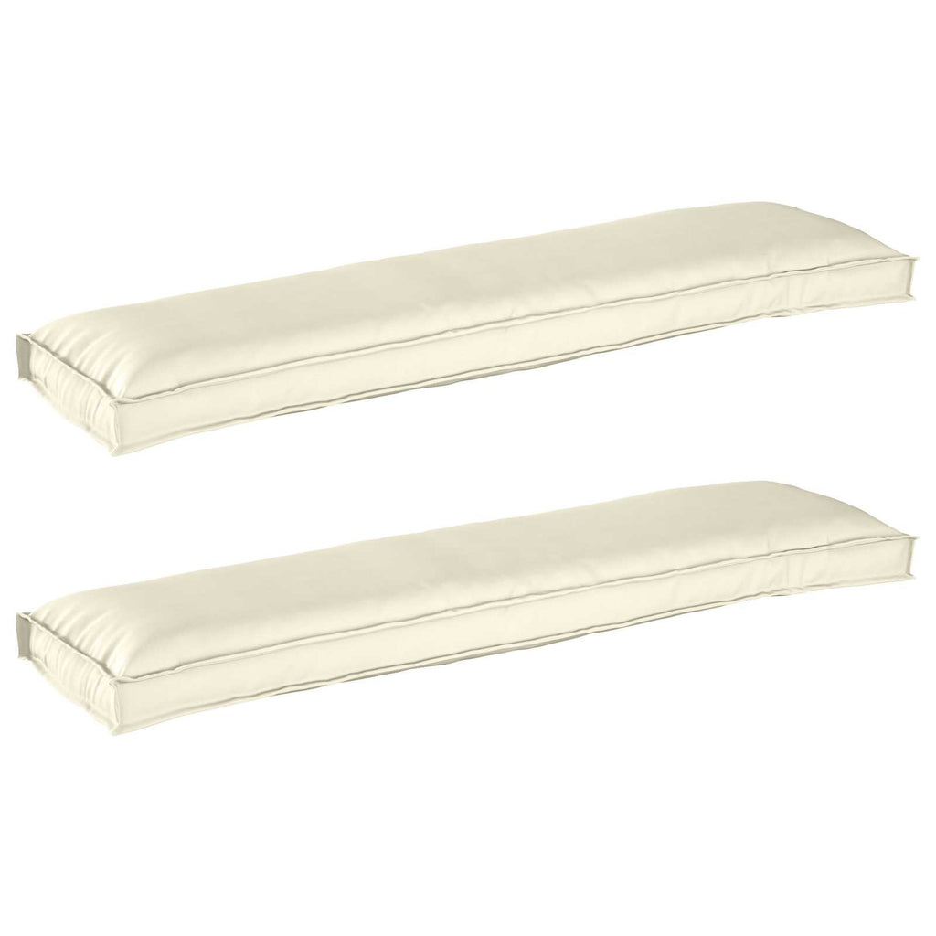 Vidaxl pallet kussen set 2 pcs crème 150 x 40 x 8 cm oxford stof