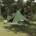 Vidaxl familie tipi tent tipi met dak groen 560 x 560 x 300 cm