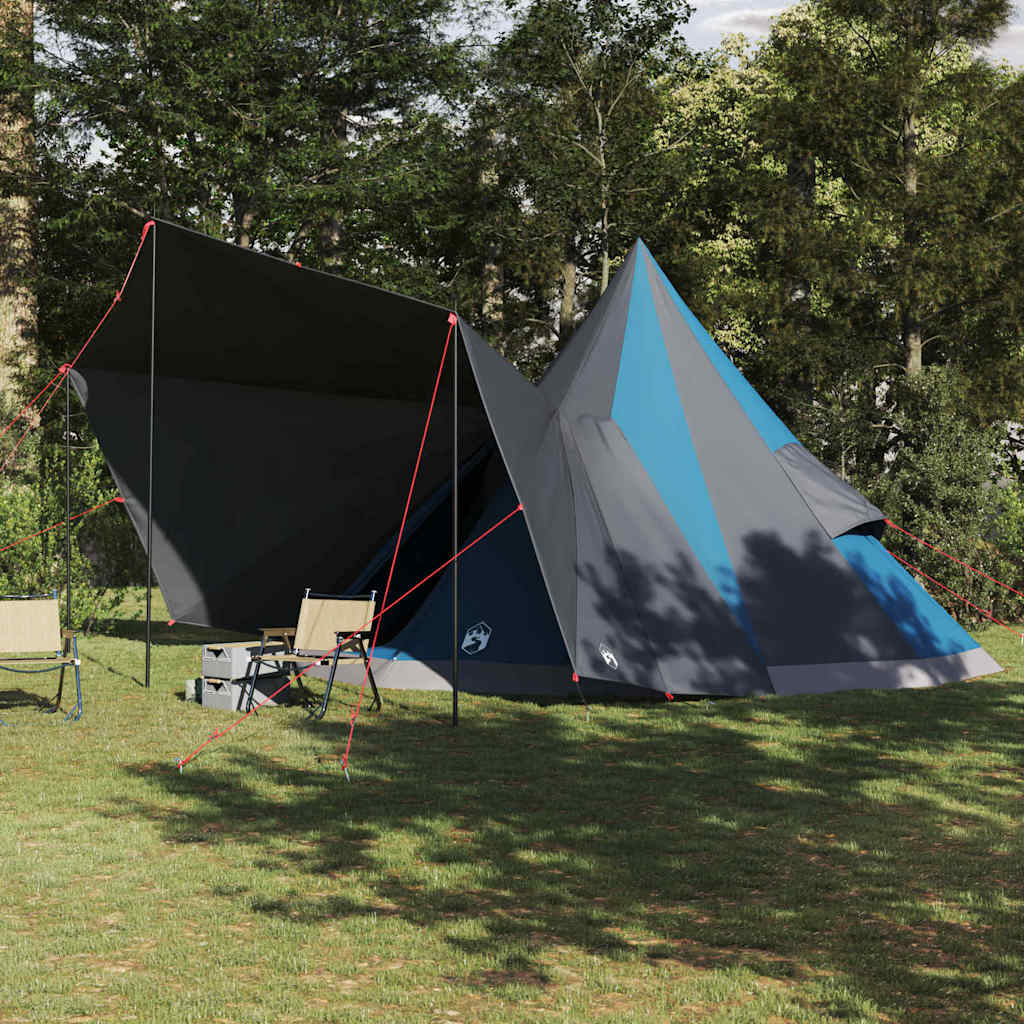 Vidaxl tipi tent 12-persoons blauw taft