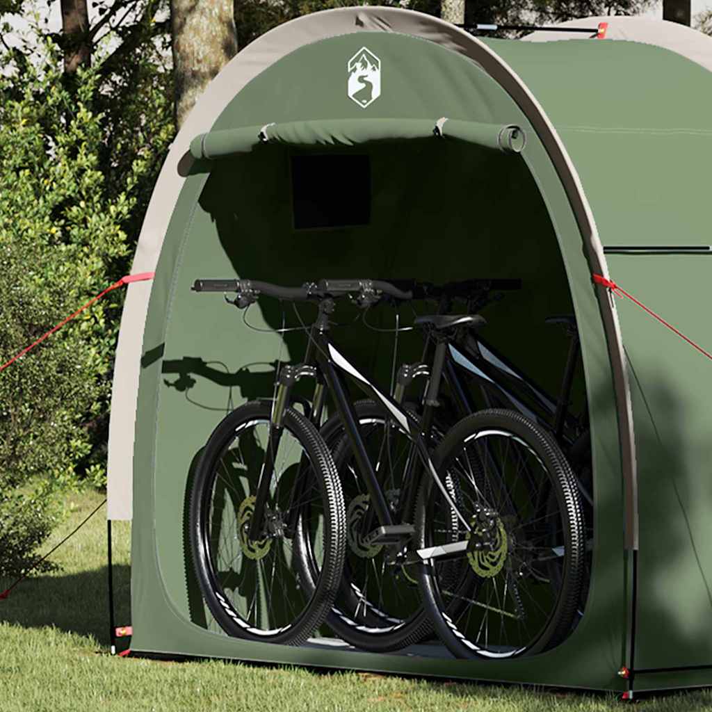 Vidaxl fietstent groen 210 x 90 x 174 cm