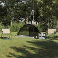 Vidaxl tent met dak met opslag grijs en zwart 236 x 108 x 120 cm