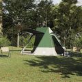 Vidaxl camping tent met dak met opslag groen 482 x 360 x 227 cm taft