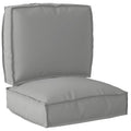 Vidaxl pallet kussen set 2 pcs grijs oxford stof