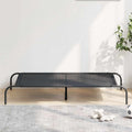 Vidaxl hondenmand verhoogd 130x80x20 cm textiel en staal zwart