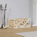Vidaxl brandhoutrek 70x43x34,5 cm koudgewalst staal wit