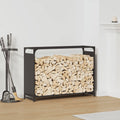 Vidaxl brandhoutrek 90x28x65 cm koudgewalst staal zwart