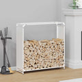 Vidaxl brandhoutrek 90x28x90 cm koudgewalst staal wit