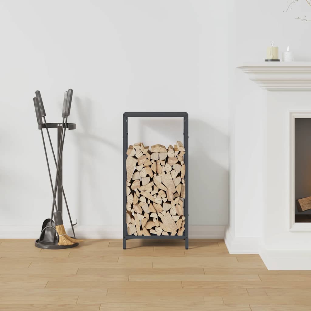 Vidaxl brandhoutrek 34x25x70 cm koudgewalst staal antracietkleurig