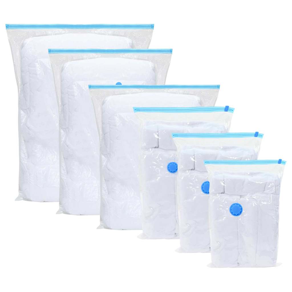 Vidaxl opslagzakken met opslag 10 pcs transparant en blauw 70 x 50 cm