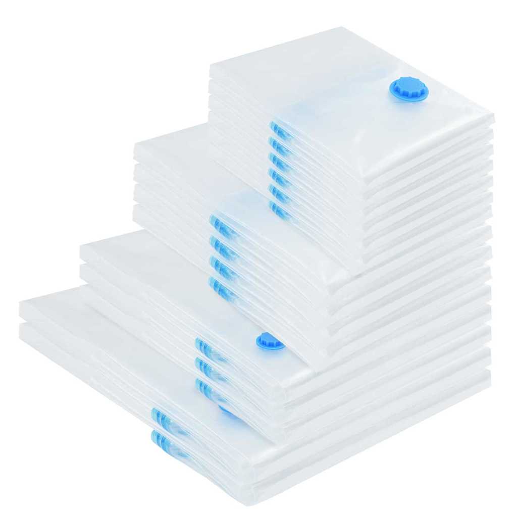 Vidaxl opslagzakken 15 pcs transparant en blauw 130 x 100 cm