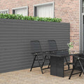 Vidaxl tuinhek dubbelzijdig grijs 1,8x3 m pvc