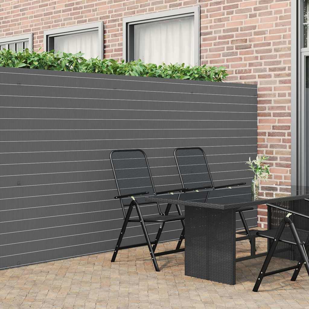Vidaxl tuinhek dubbelzijdig grijs 1,8x5 m pvc