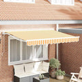 Vidaxl inklapbaar zonnescherm geel en wit 250 x 200 cm