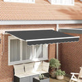 Vidaxl inklapbaar zonnescherm antraciet 250 x 200 cm stof