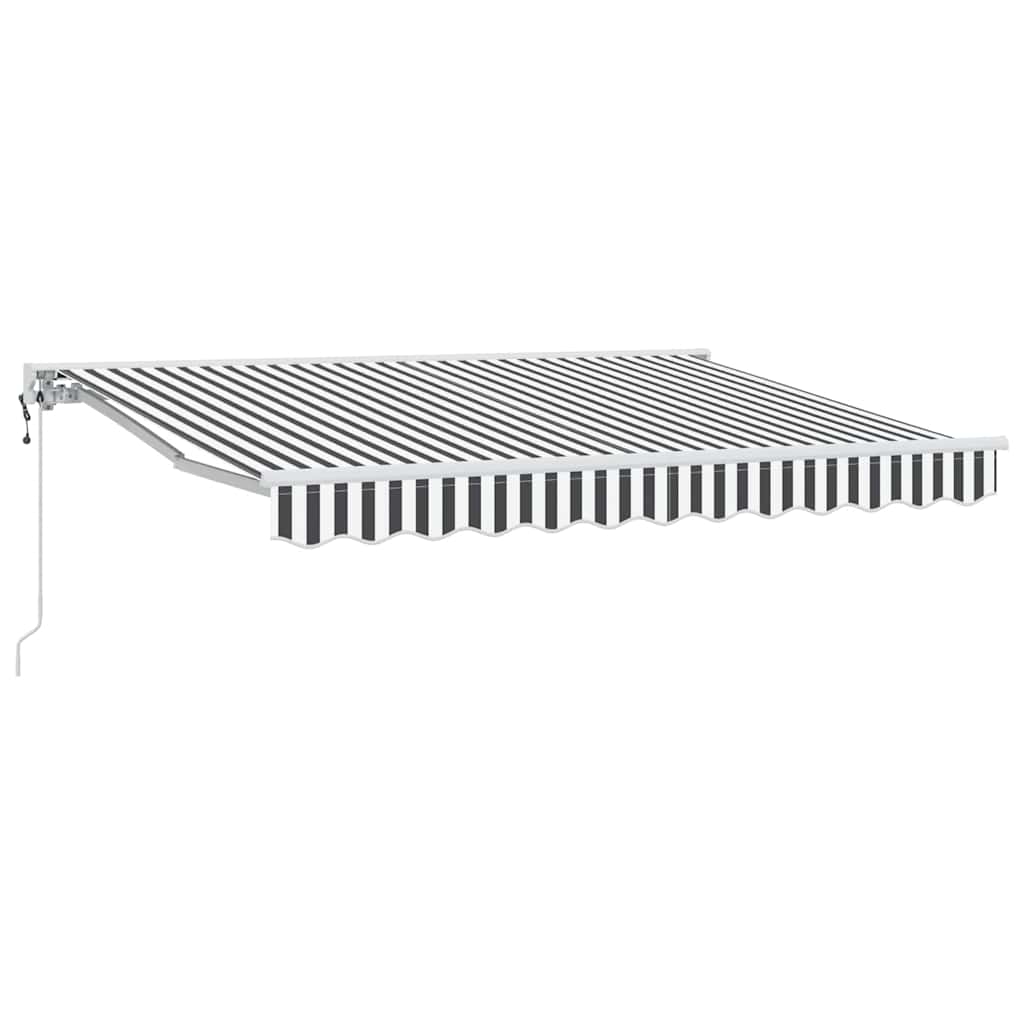 Vidaxl inklapbaar zonnescherm antraciet en wit 250 x 200 cm