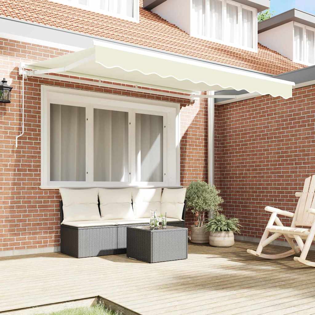 Vidaxl inklapbaar zonnescherm crème 300 x 200 cm polyester en metaal