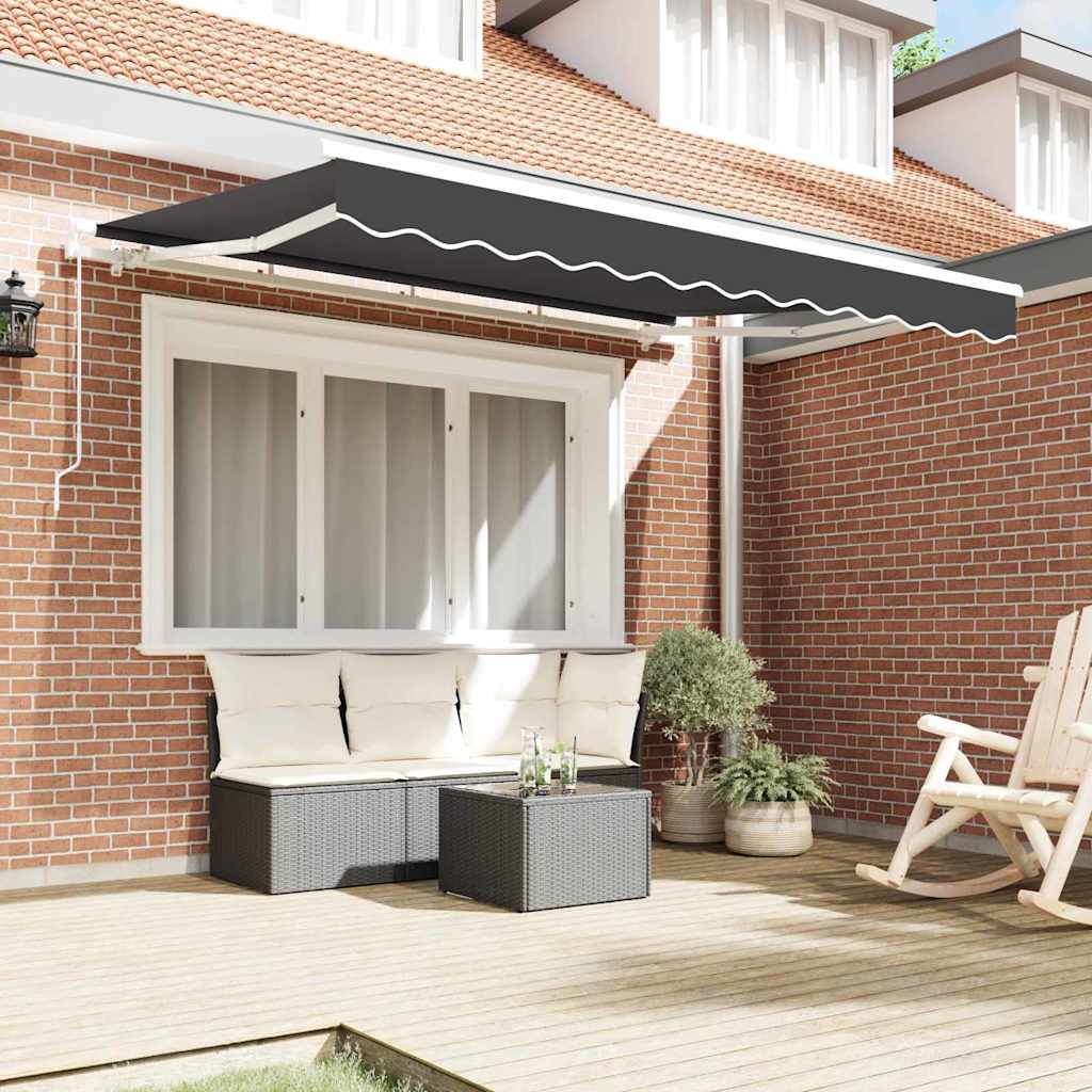 Vidaxl inklapbaar zonnescherm antraciet 300 x 200 cm stof