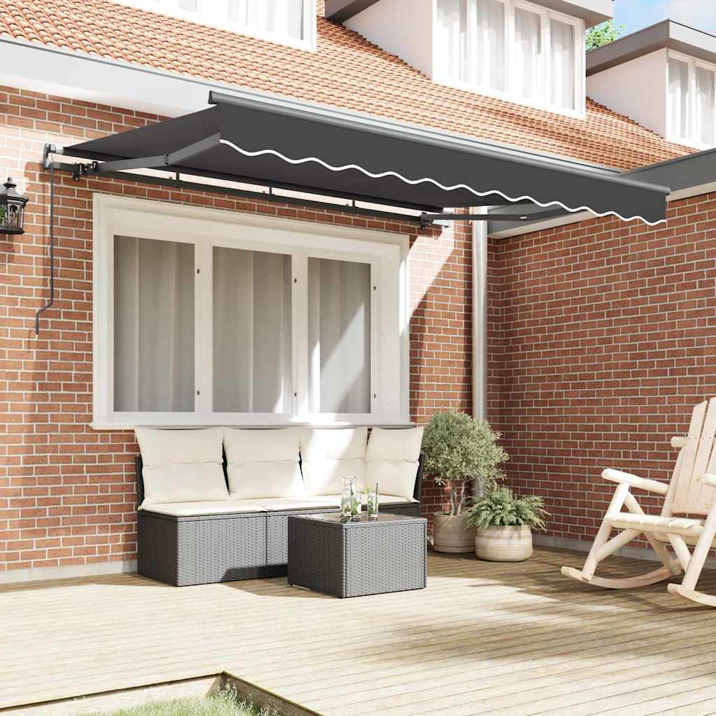 Vidaxl inklapbaar zonnescherm antraciet 300 x 200 cm stof