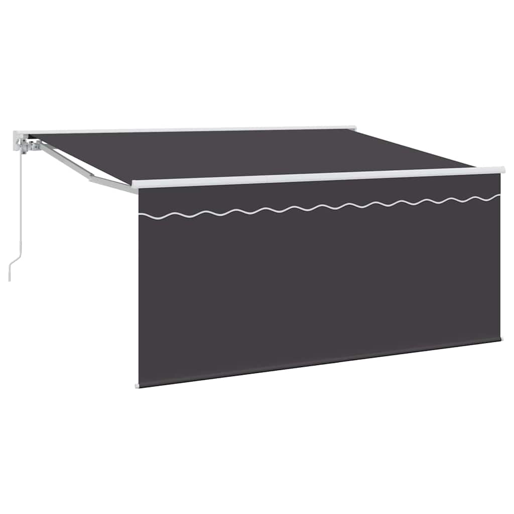 Vidaxl inklapbaar zonnescherm gestreept antraciet 300 x 200 cm stof