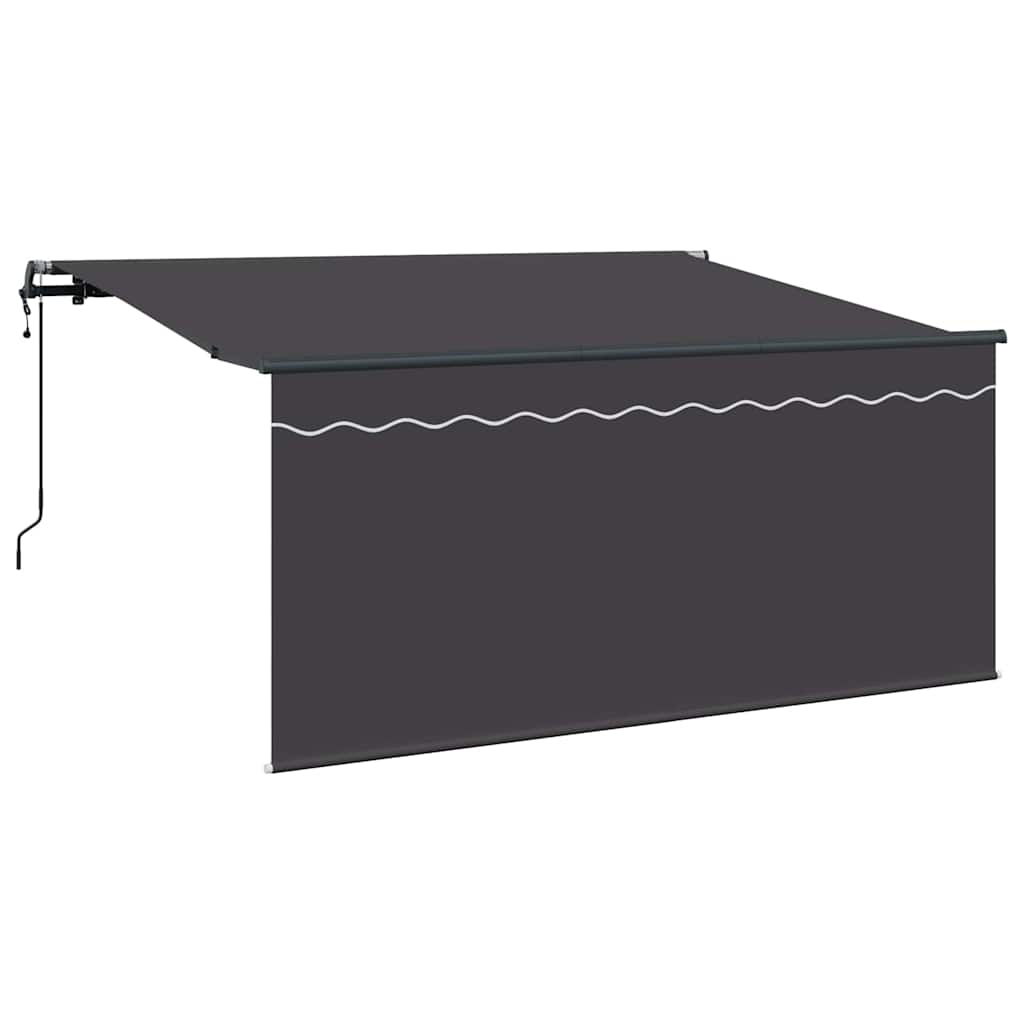 Vidaxl inklapbaar zonnescherm gestreept antraciet 300 x 200 cm stof