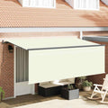 Vidaxl inklapbaar zonnescherm crème 350 x 200 cm