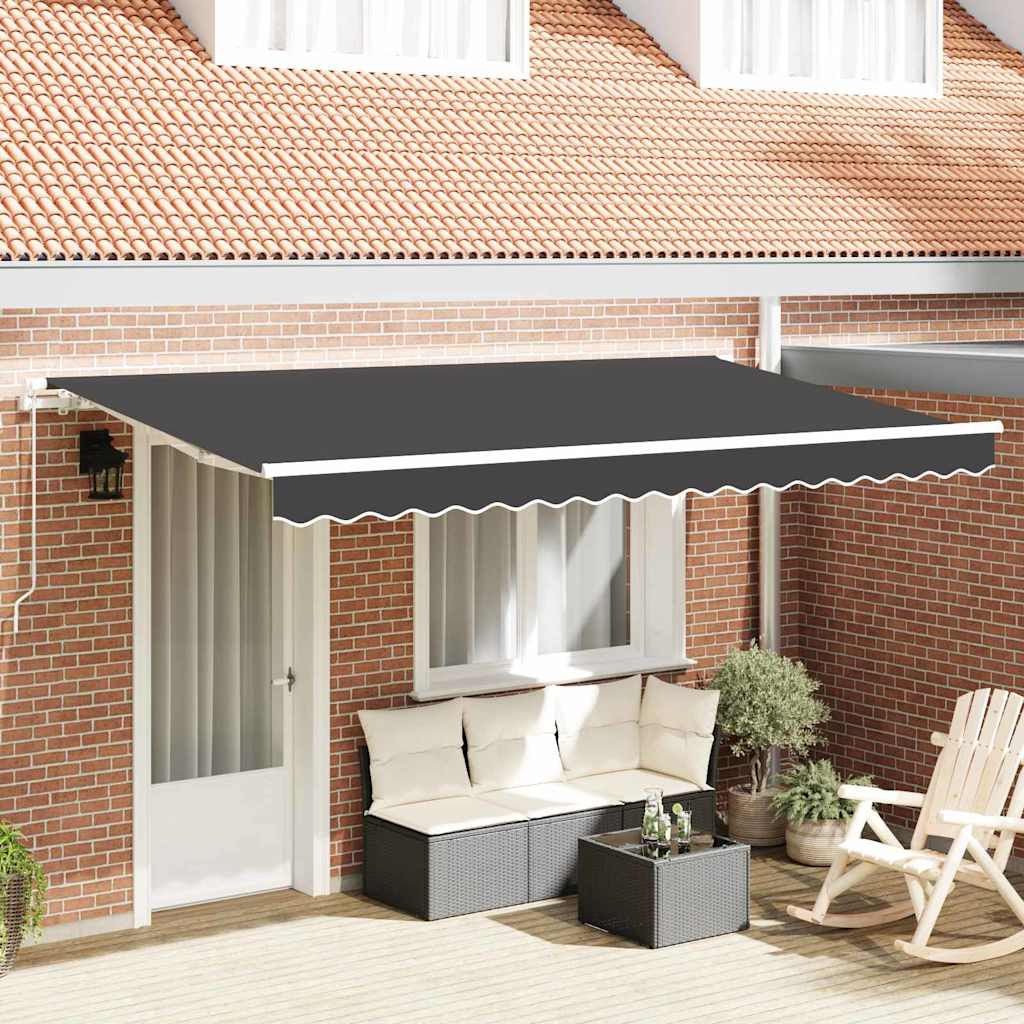 Vidaxl inklapbaar zonnescherm antraciet 350 x 200 cm stof