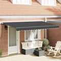 Vidaxl inklapbaar zonnescherm antraciet 350 x 200 cm stof