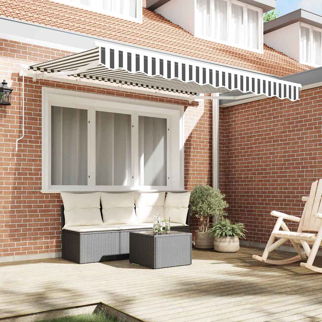 Vidaxl inklapbaar zonnescherm antraciet 350 x 200 cm stof