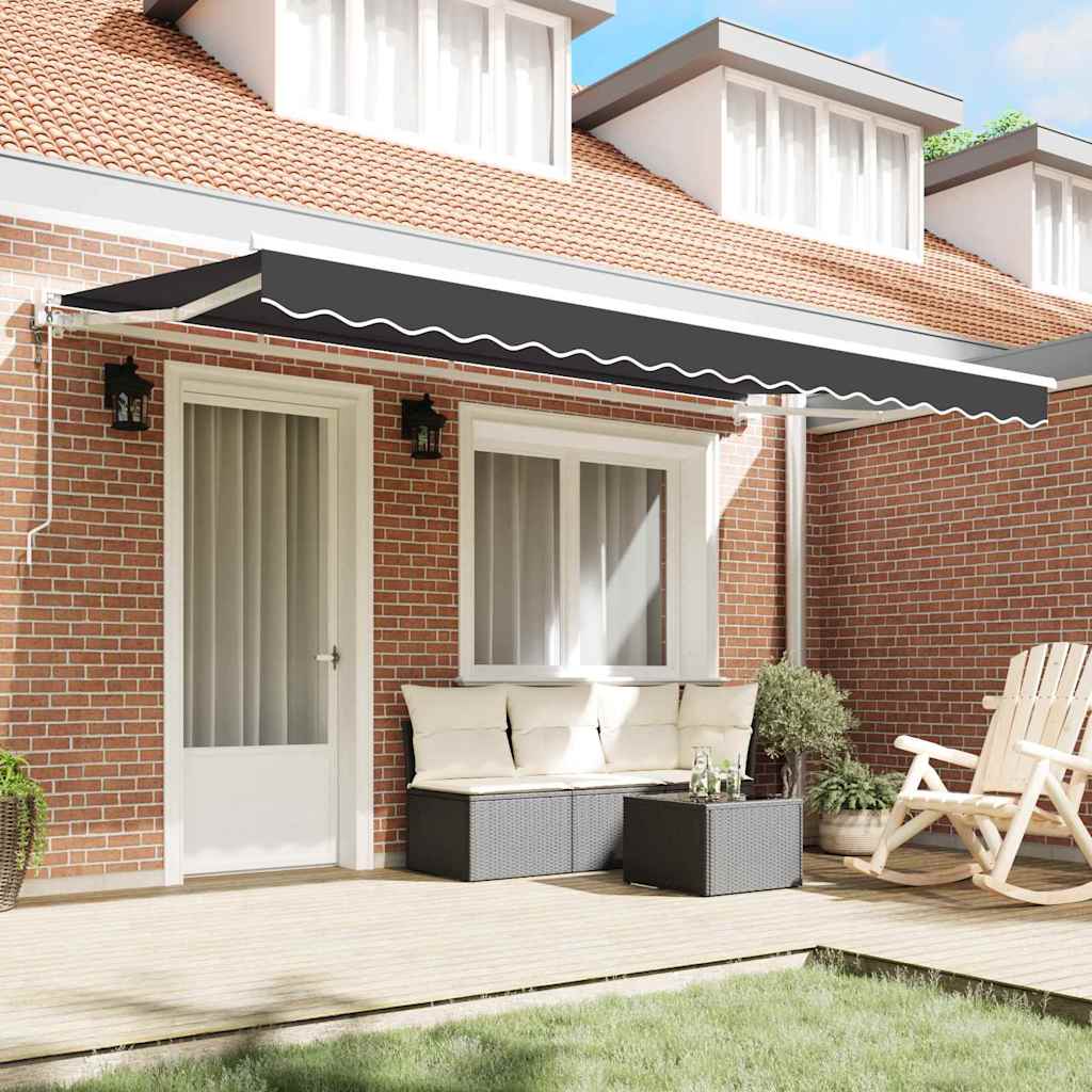 Vidaxl zijde frame antraciet 400 x 200 cm polyester met pu-coating