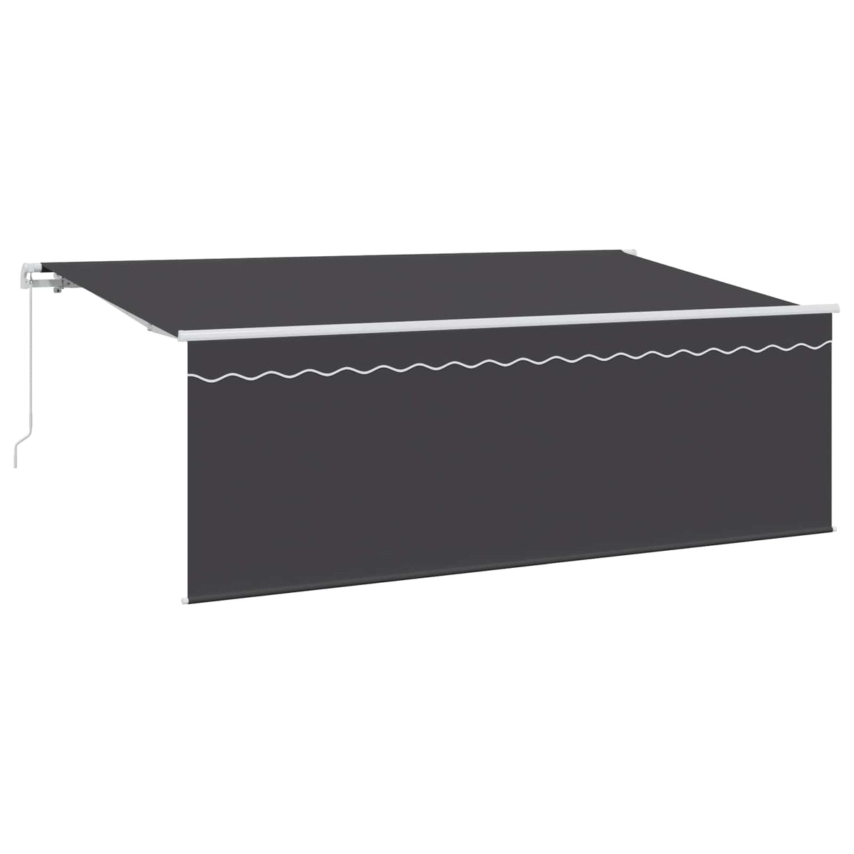Vidaxl uitschuifbare luifel antraciet 400 x 200 cm