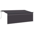 Vidaxl uitschuifbare luifel antraciet 400 x 200 cm