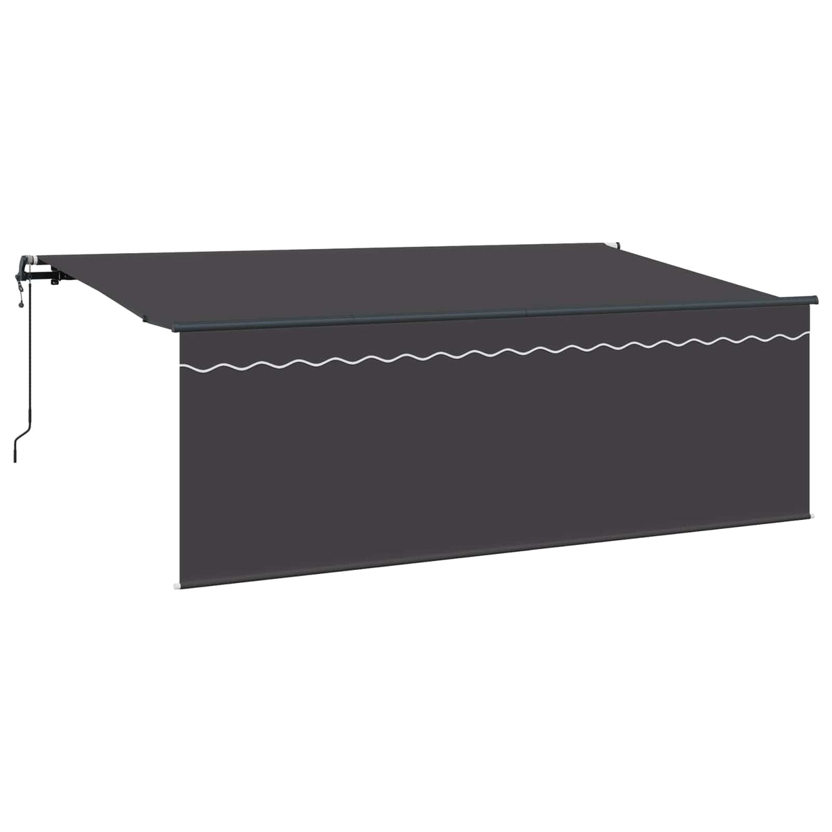 Vidaxl uitschuifbare luifel antraciet 400 x 200 cm
