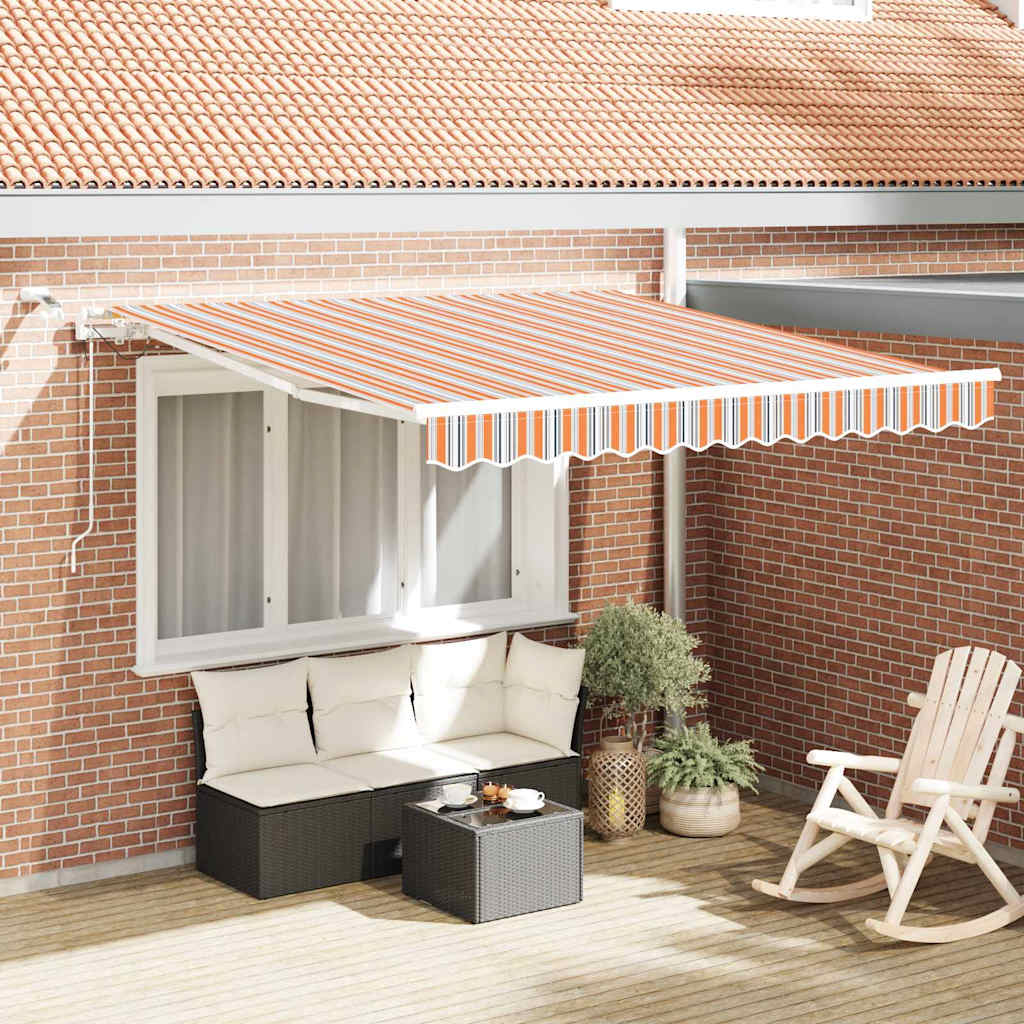 Vidaxl uitschuifbare luifel meerkleurig 300 x 250 cm polyester